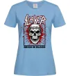 Жіноча футболка Slayer Reign in blood Блакитний фото