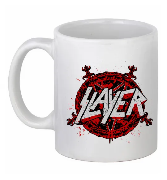 Чашка керамическая Slayer logo Белый фото