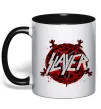 Чашка з кольоровою ручкою Slayer logo Чорний фото