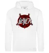Чоловіча толстовка (худі) Slayer logo Білий фото