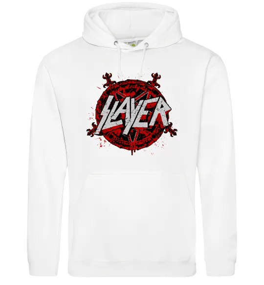 Жіноча толстовка (худі) Slayer logo Білий фото