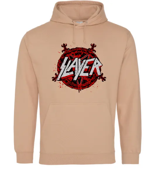 Жіноча толстовка (худі) Slayer logo Пісочний фото