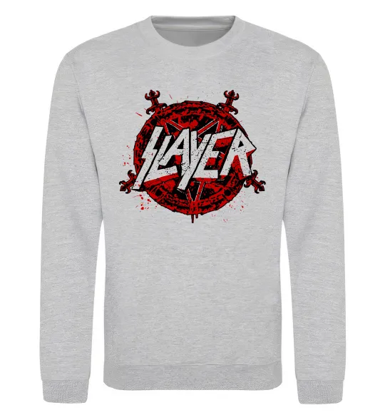 Світшот Slayer logo Сірий меланж фото