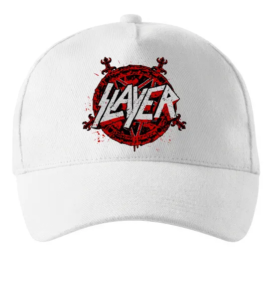 Кепка Slayer logo Білий фото
