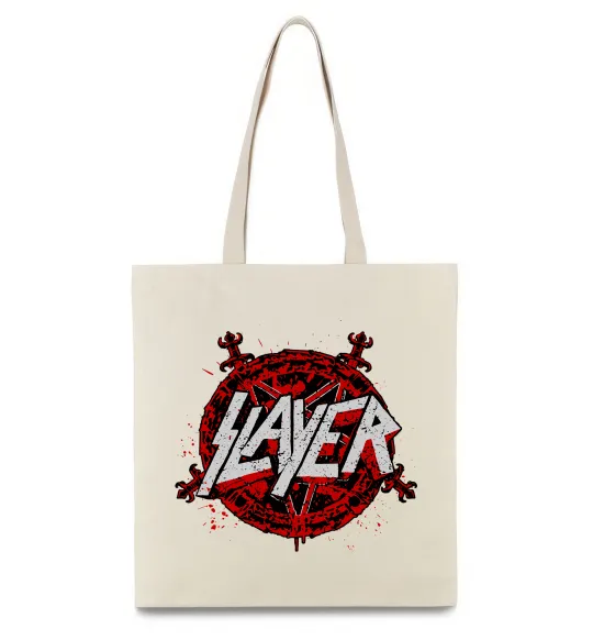 Еко-сумка Slayer logo Бежевий фото