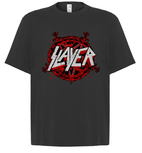 Футболка Оверсайз Slayer logo Чорний фото