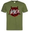 Чоловіча футболка Slayer logo Оливковий фото