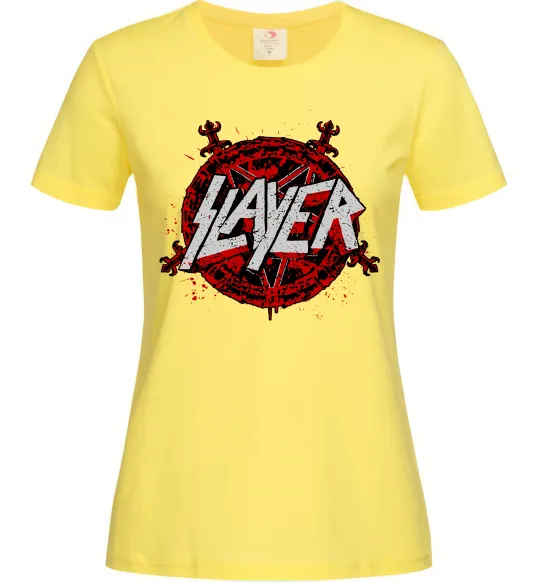 Жіноча футболка Slayer logo Лимонний фото