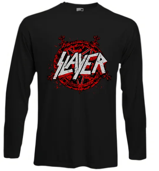 Лонгслів Slayer logo Чорний фото