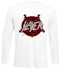 Лонгслів Slayer logo Білий фото