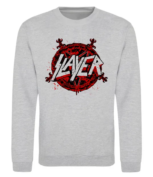 Світшот Slayer logo Сірий меланж фото