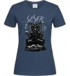 Жіноча футболка Slayer satan Темно-синій фото