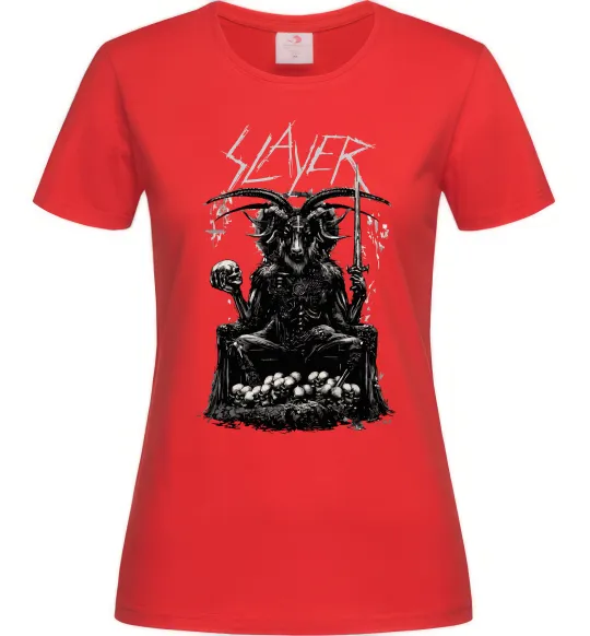 Жіноча футболка Slayer satan Червоний фото