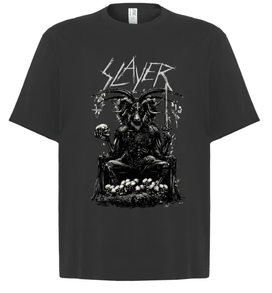 Футболка Оверсайз Slayer satan Чорний фото