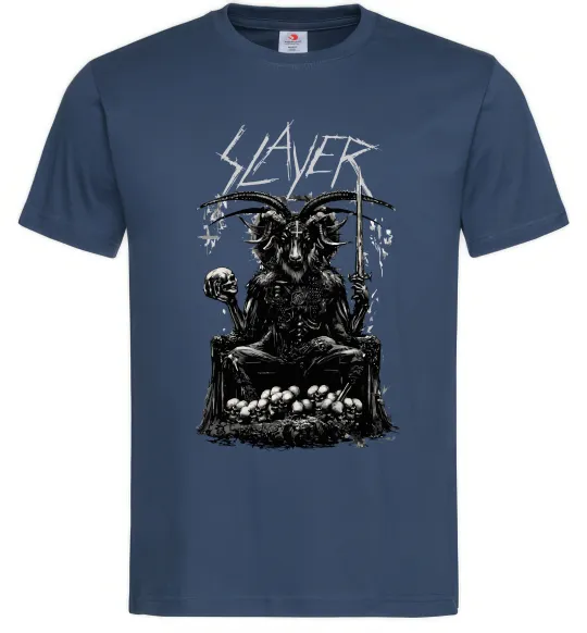 Чоловіча футболка Slayer satan Темно-синій фото