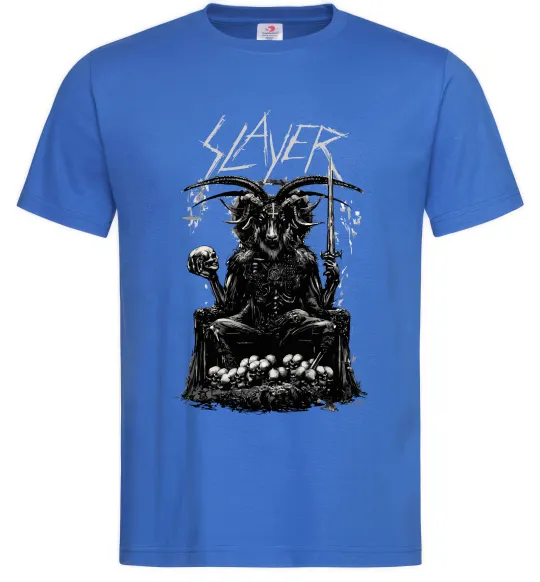 Чоловіча футболка Slayer satan Яскраво-синій фото