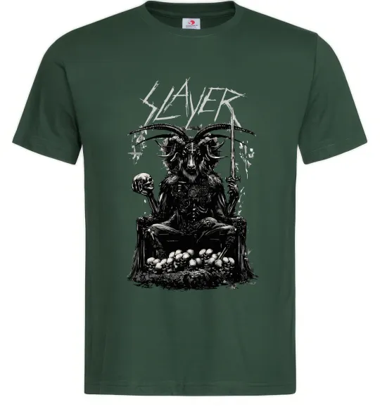 Чоловіча футболка Slayer satan Темно-зелений фото