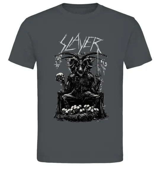 Чоловіча футболка Slayer satan Графіт фото