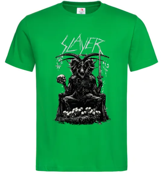 Чоловіча футболка Slayer satan Зелений фото