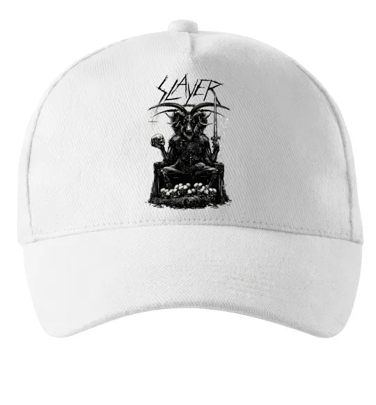 Кепка Slayer satan Білий фото