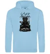Мужская толстовка (худи) Slayer satan Голубой фото