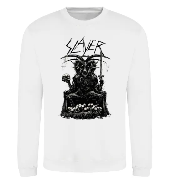 Світшот Slayer satan Білий фото
