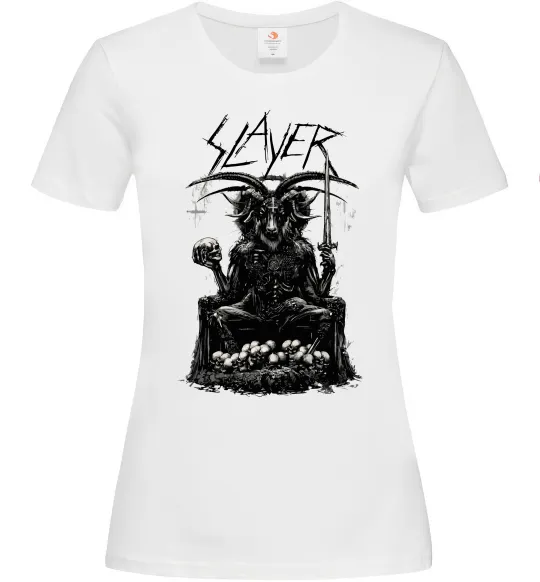 Жіноча футболка Slayer satan Білий фото