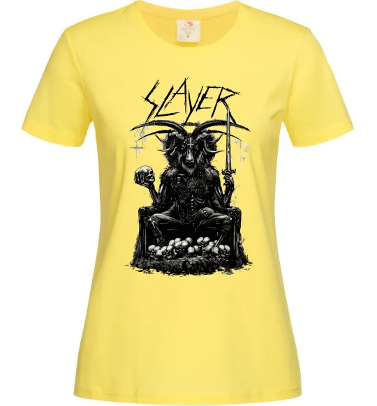 Жіноча футболка Slayer satan Лимонний фото