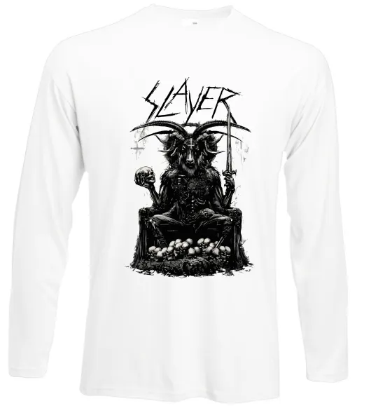 Лонгслів Slayer satan Білий фото
