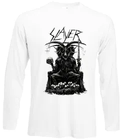 Лонгслів Slayer satan Білий фото