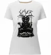 Жіноча преміум футболка Slayer satan Білий фото
