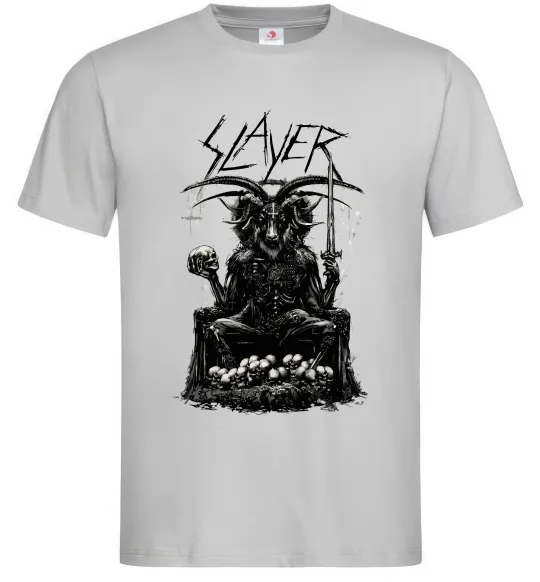 Чоловіча футболка Slayer satan Сірий фото