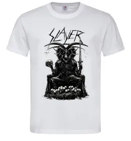 Чоловіча футболка Slayer satan Білий фото