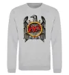 Свитшот Slayer eagle logo Серый меланж фото