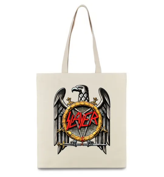 Еко-сумка Slayer eagle logo Бежевий фото