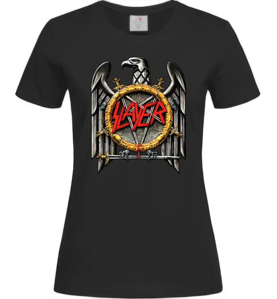 Жіноча футболка Slayer eagle logo Чорний фото