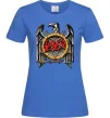 Жіноча футболка Slayer eagle logo Яскраво-синій фото