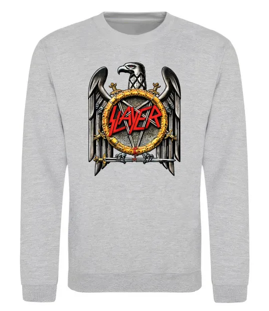 Світшот Slayer eagle logo Сірий меланж фото