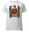 Чоловіча преміум футболка Slayer eagle logo Білий фото