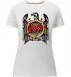 Жіноча преміум футболка Slayer eagle logo Білий фото