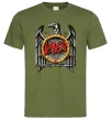 Чоловіча футболка Slayer eagle logo Оливковий фото