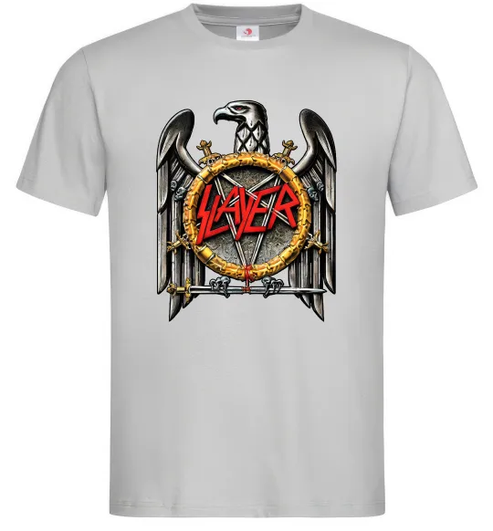 Чоловіча футболка Slayer eagle logo Сірий фото