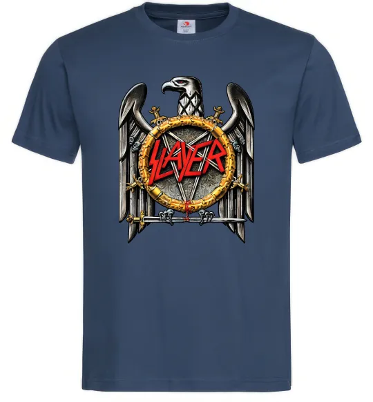 Чоловіча футболка Slayer eagle logo Темно-синій фото