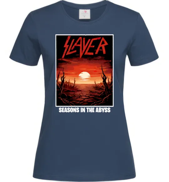 Жіноча футболка Slayer season in the Abyss Темно-синій фото