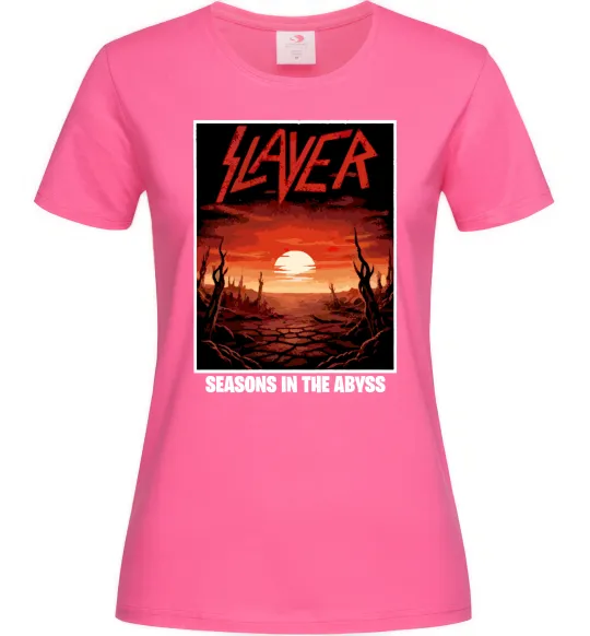 Жіноча футболка Slayer season in the Abyss Яскраво-рожевий фото