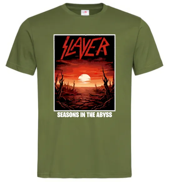 Чоловіча футболка Slayer season in the Abyss Оливковий фото