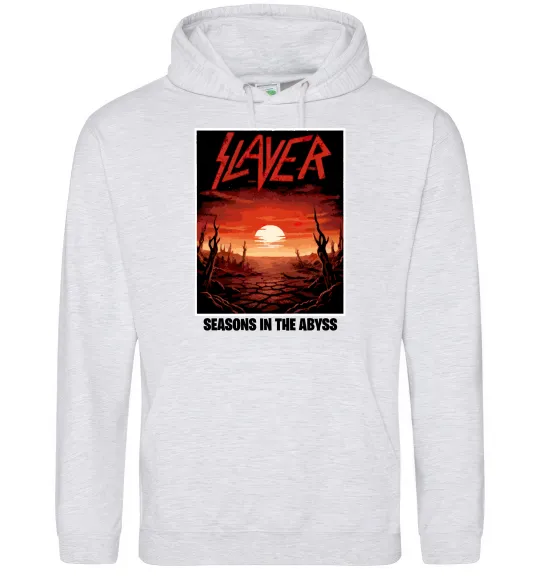 Чоловіча толстовка (худі) Slayer season in the Abyss Сірий меланж фото