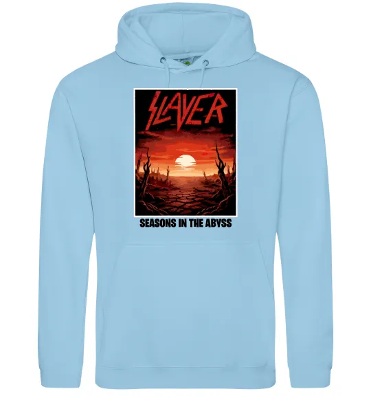 Мужская толстовка (худи) Slayer season in the Abyss Голубой фото