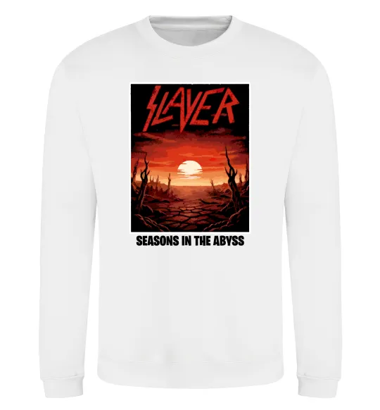 Світшот Slayer season in the Abyss Білий фото