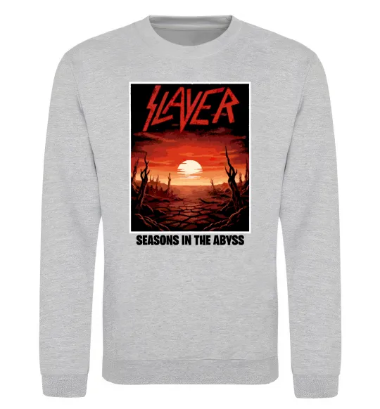 Світшот Slayer season in the Abyss Сірий меланж фото